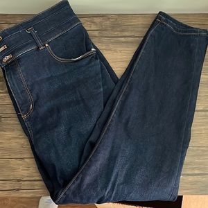 Ann Taylor Sculpting Pocket High Rise Skinny Jeans in Royal Rinse Wash